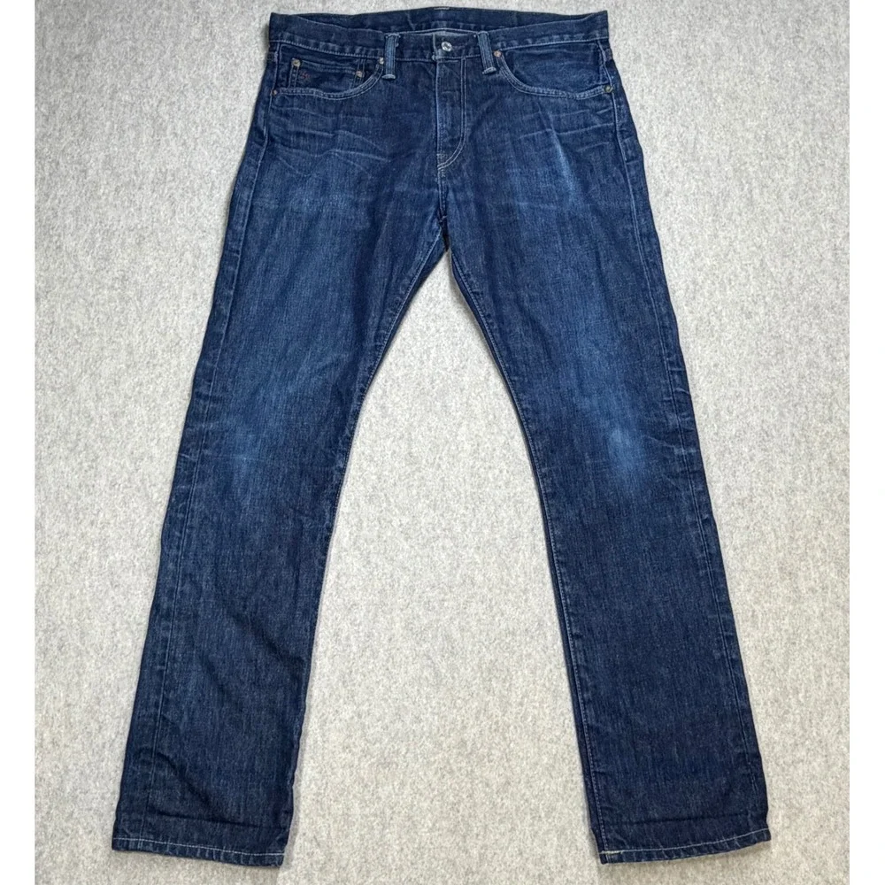 Polo Ralph Lauren Slim Fit Jeans Mens 32x30 Dark Wash Riverside Denim Y2K Preppy